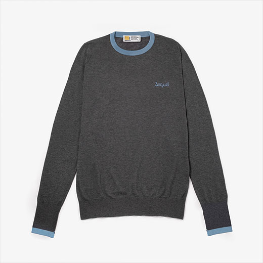 FRAGMENT DESIGN x SEQUEL x JOHN SMEDLEY クルーネックニット 詳細画像 NO4(CHARCOAL / EVENTIDE BLUE) 1